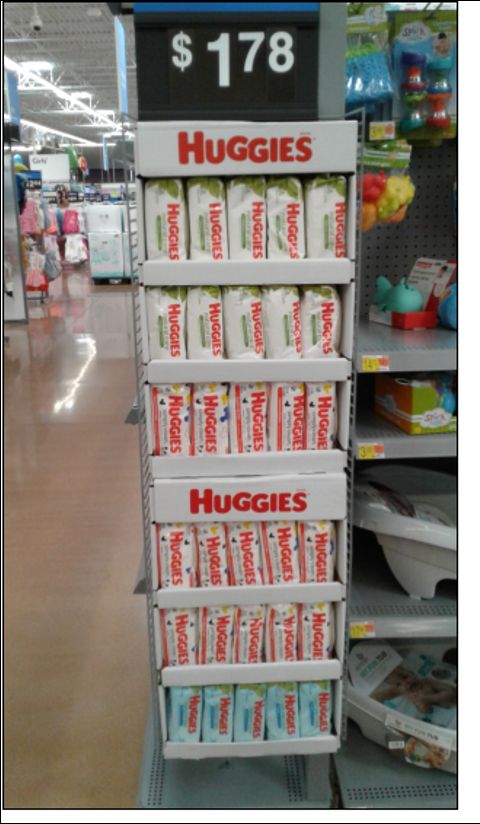 Huggies in a Walmart store