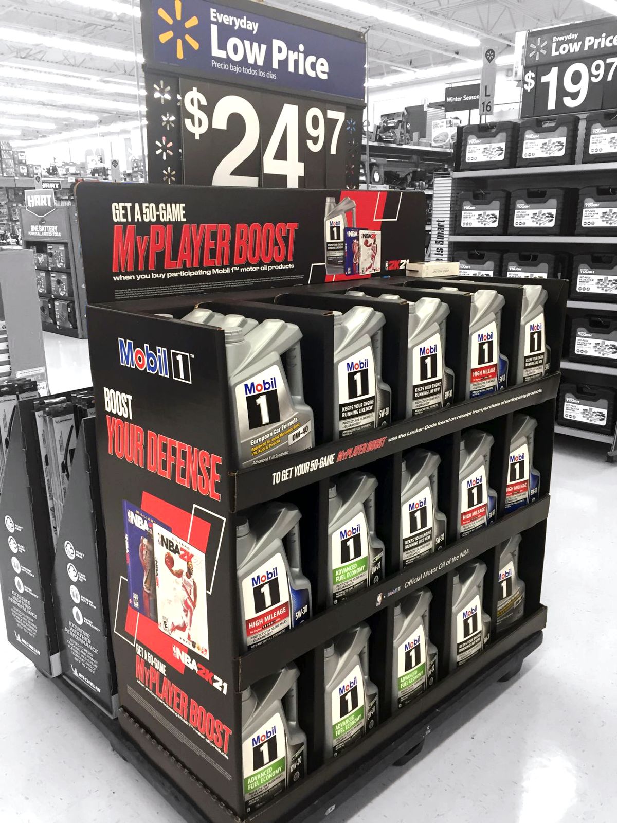 Mobil 1 in a Walmart store