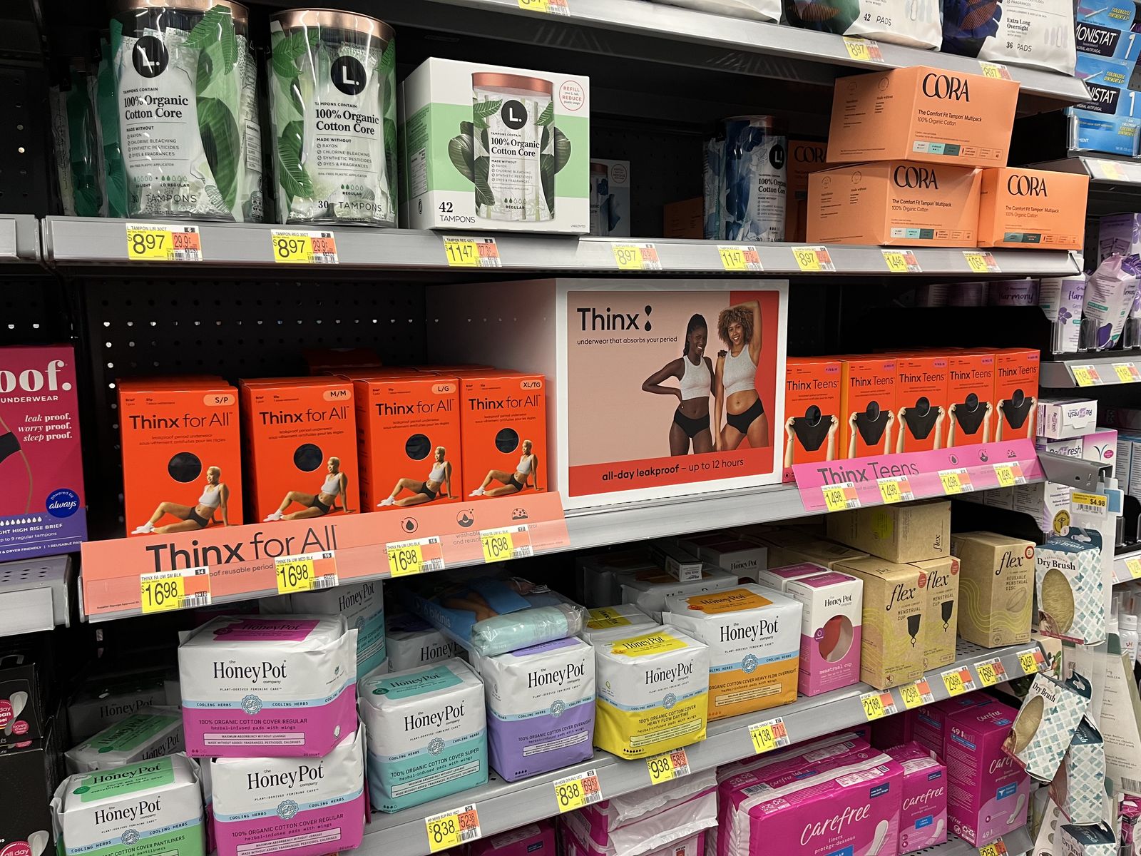 Thinx in a Walmart store