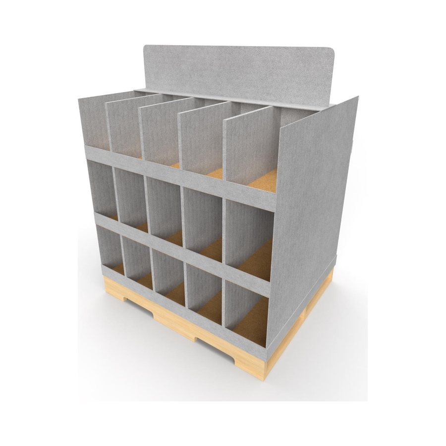Full pallet display structure, blank render