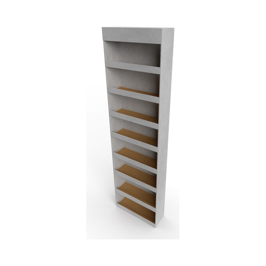 Sidekick with shelves display structure, blank render